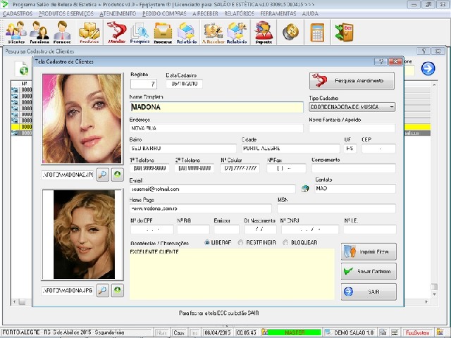 Foto 1 - Programa salo de beleza e esttica v1 - fpqsystem